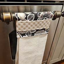 Load image into Gallery viewer, Hanging Dish Towel- Earth Tones and Gingham
