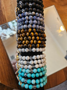 Buddha Bracelet featuring a Heart Charm- Blue