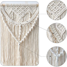 Charger l&#39;image dans la galerie, Macrame Wall Hanging Woven Tapestry - Boho Wall Decor With Tassel Handmade Chic Bohemian Wall Art For Home Apartment Dorm Room Decoration Craft
