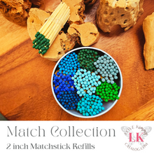 Load image into Gallery viewer, 2 inch Teal Blue Matchsticks Refills
