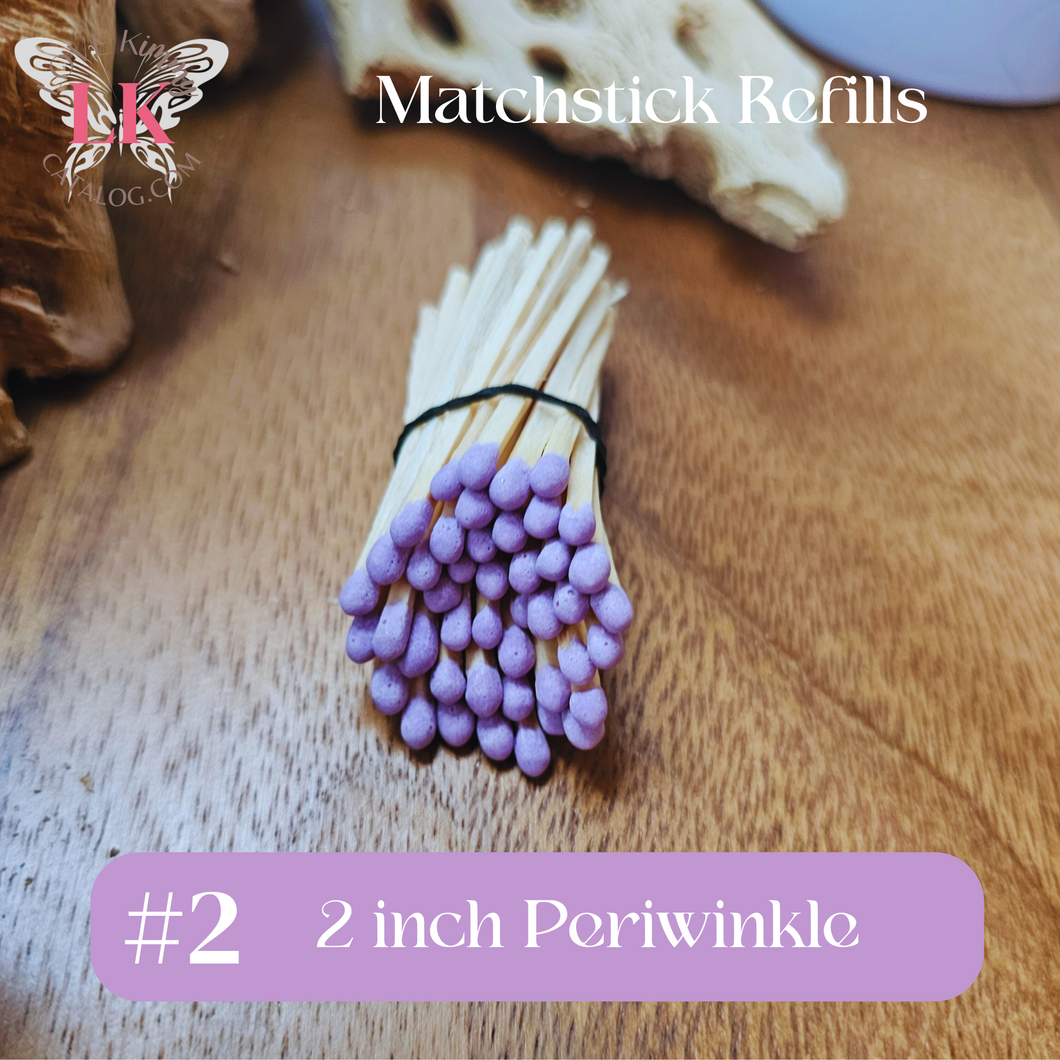 2 inch Purple Violet Matchstick Refills