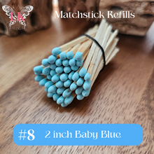 将图片加载到图库查看器，2 inch Teal Blue Matchsticks Refills
