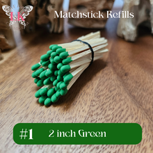 将图片加载到图库查看器，2 inch Green Wood Matchsticks Refills
