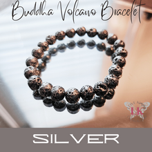 Charger l&#39;image dans la galerie, Buddha Bracelet Volcanic Rock- Silver
