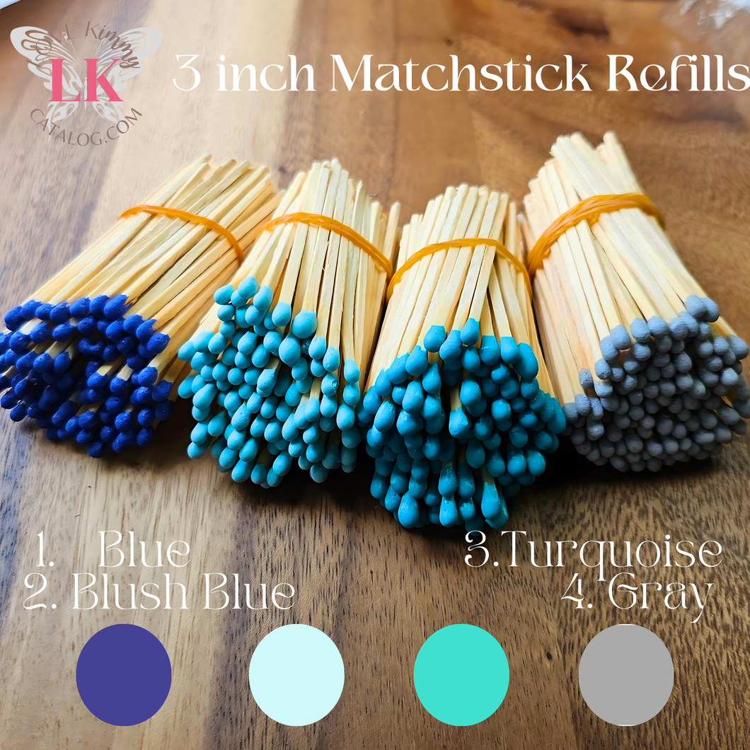 Gray 3 inch Matchstick Refills