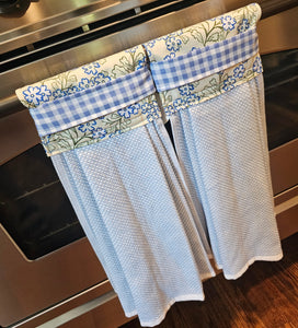 Hanging Dish Towel- French Country Picnic (Blue)