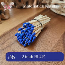 Load image into Gallery viewer, 2 inch Teal Blue Matchsticks Refills
