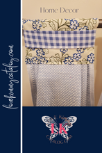Load image into Gallery viewer, Hanging Dish Towel- French Country Picnic (Blue)
