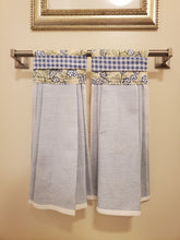 Load image into Gallery viewer, Hanging Bath Towel- French Country Picnic (Blue)
