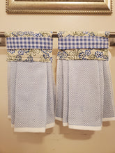Load image into Gallery viewer, Hanging Dish Towel- French Country Picnic (Blue)

