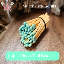 Load image into Gallery viewer, 2 inch Teal Blue Matchsticks Refills
