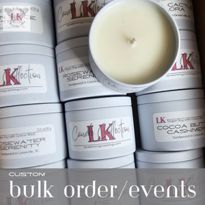 Custom Label Event Candles- Tins in BULK