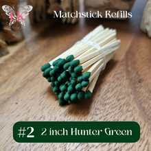 将图片加载到图库查看器，2 inch Green Wood Matchsticks Refills
