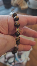 在图库查看器中加载和播放视频，Buddha Bracelet featuring a Heart Charm- Turquoise
