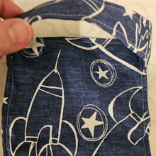 Load image into Gallery viewer, Hanging Hand Towel- Spaceships in the Cosmos
