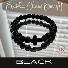 Cargar imagen en el visor de la galería, Buddha Bracelet featuring a Cross Charm- Yellow
