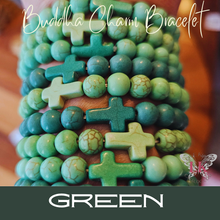 画像をギャラリービューアに読み込む, Buddha Bracelet featuring a Cross Charm- Red
