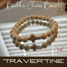 将图片加载到图库查看器，Buddha Bracelet featuring a Cross Charm- Black
