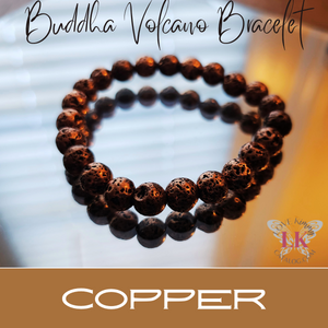 Buddha Bracelet Volcanic Rock- Black