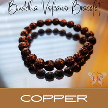 Load image into Gallery viewer, Buddha Bracelet Volcanic Rock- Silver
