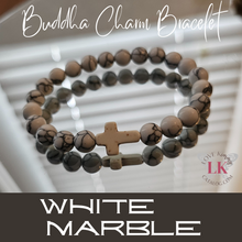 Charger l&#39;image dans la galerie, Buddha Bracelet featuring a Cross Charm- Red
