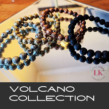 Load image into Gallery viewer, Buddha Bracelet Volcanic Rock- Gold

