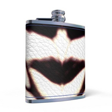 Load image into Gallery viewer, Leather Hip Flask- Black &amp; White
