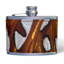 Load image into Gallery viewer, Leather Butterfly Hip Flask- Wings of Gold
