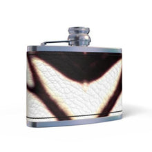 Load image into Gallery viewer, Leather Hip Flask- Black &amp; White
