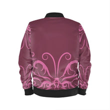 Load image into Gallery viewer, Unisex Bomber Jacket- Purple Butterfly
