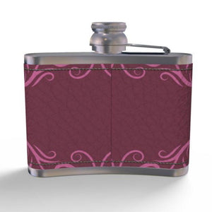 Leather Butterfly Hip Flask- Antique Western