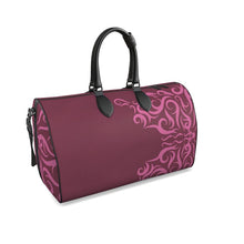 Load image into Gallery viewer, Ladies Leather Duffel- Purple Butterfly
