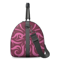 Load image into Gallery viewer, Ladies Leather Duffel- Purple Butterfly

