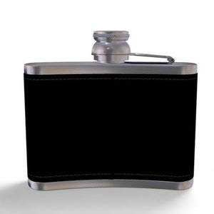 Leather Butterfly Hip Flask - Wing Man's Black