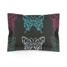 Cargar imagen en el visor de la galería, Pillow Sham Butterfly Theme- Gray
