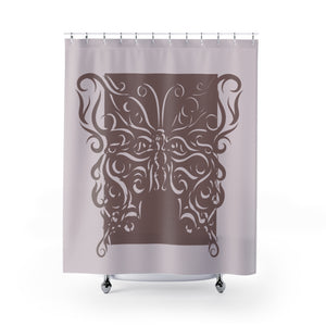 Shower Curtains Butterfly Theme- Mauve
