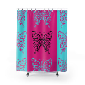 Shower Curtain- Pink Butterfly