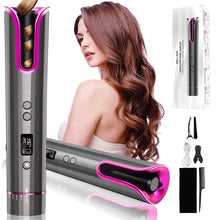 Charger l&#39;image dans la galerie, Automatic Hair Curler USB Cordless Wireless Auto Ceramic Curling Iron Hair Waver T Waves Iron Curling Wand Air Curler
