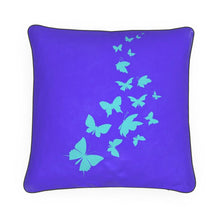 Load image into Gallery viewer, Luxury Pillow Cushion- Blue Flutter
