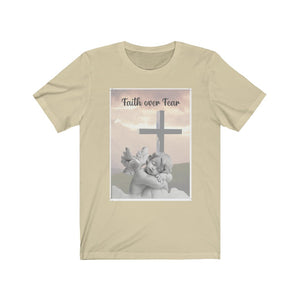 www.lovekimmycatalog.com Cotton Bella Cherub Tee with Religious Art graphics beige
