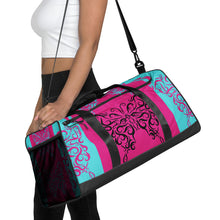 Load image into Gallery viewer, Duffel Bag-  Butterfly Hot Pink
