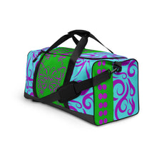 Load image into Gallery viewer, Duffel Travel Bag- Purple Butterfly
