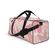 Load image into Gallery viewer, Duffel Travel Bag- Camo Pink Butterfly
