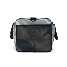 Load image into Gallery viewer, Duffel Travel Bag- Blue Camo Butterfly

