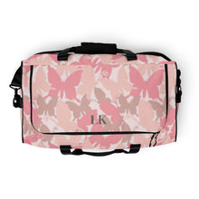 Cargar imagen en el visor de la galería, Duffel Travel Bag- Camo Pink Butterfly
