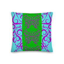 Load image into Gallery viewer, Premium Reversible Pillow Throw Butterfly Theme Green &amp; Purple 3 Sizes
