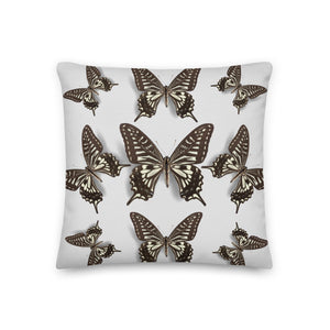 Butterfly Pillow -Light Gray Pillow