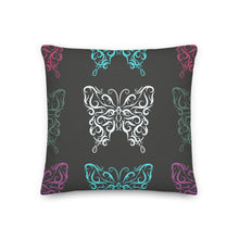 Load image into Gallery viewer, Pillow Throw- Butterfly Gray
