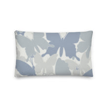 Load image into Gallery viewer, Premium Reversible Throw Pillow with Decorative Camouflage Butterfly Theme - Blue 3 Sizeswww.lovekimmycatalog.com Throw Pillow Camo Butterfly Blue
