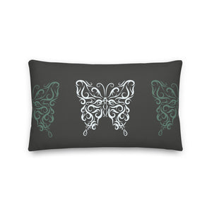 Pillow Throw- Butterfly Gray